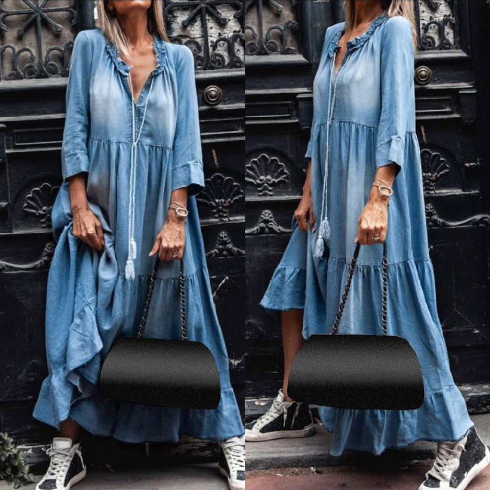 Boho-Kleid von Fudus: Langes, lässiges Kleid