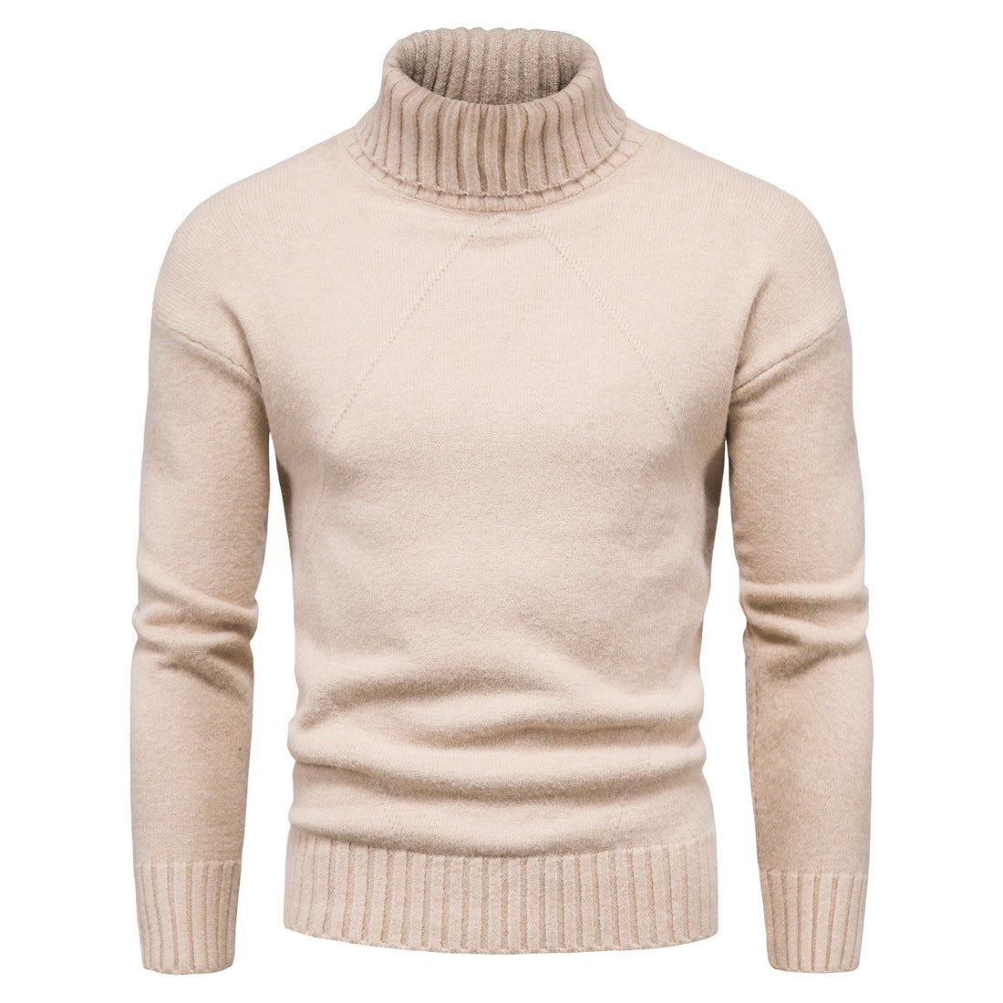 Damen Hochwertiger Rollkragenpullover mit luxuriösem Strickmuster Amawinc