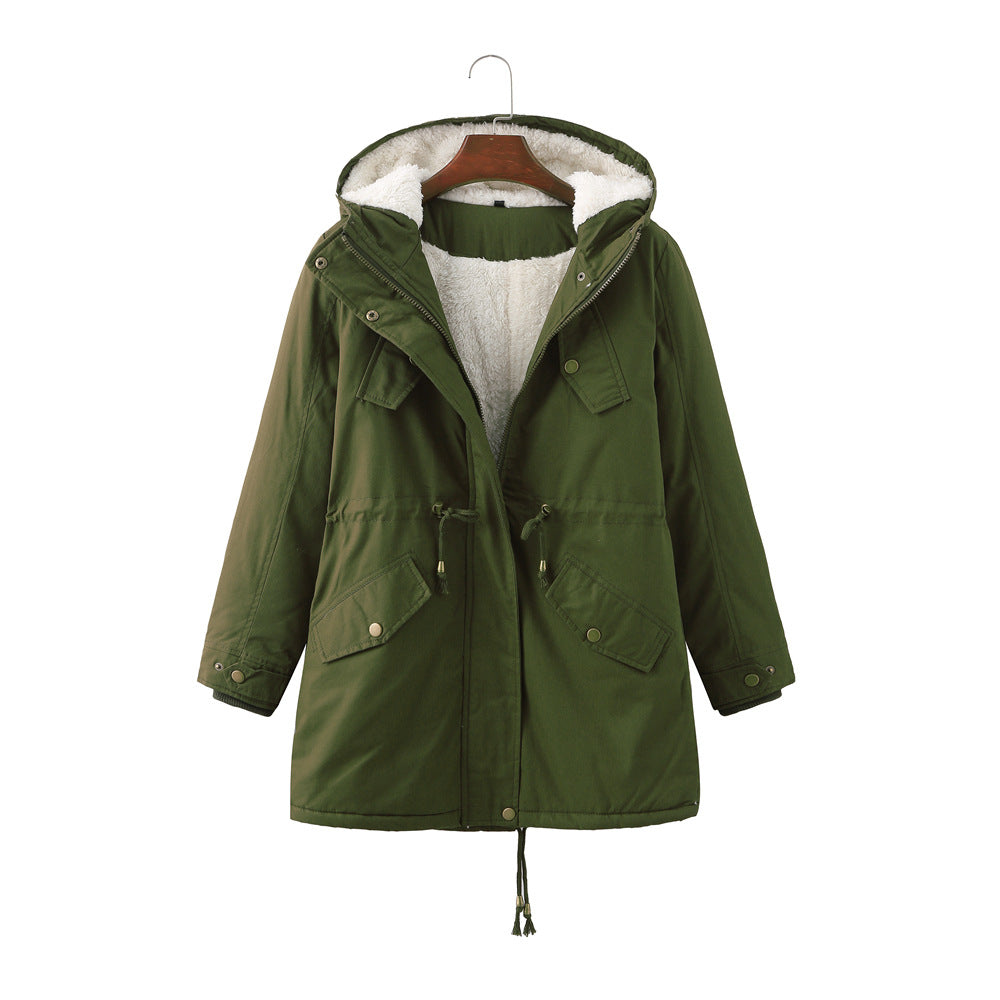 Damen warm gefütterte Parka-Jacke Amawinc