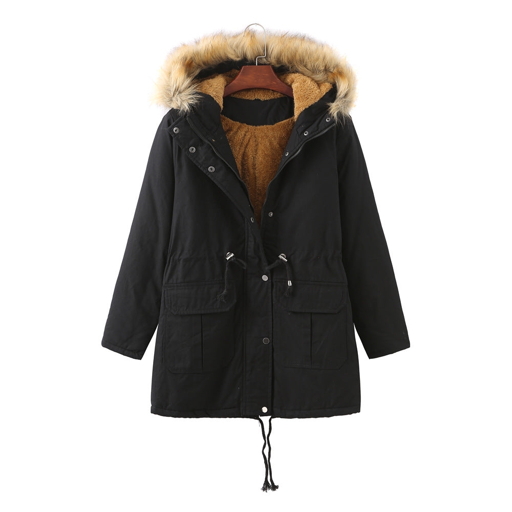Damen warm gefütterte Parka-Jacke Amawinc