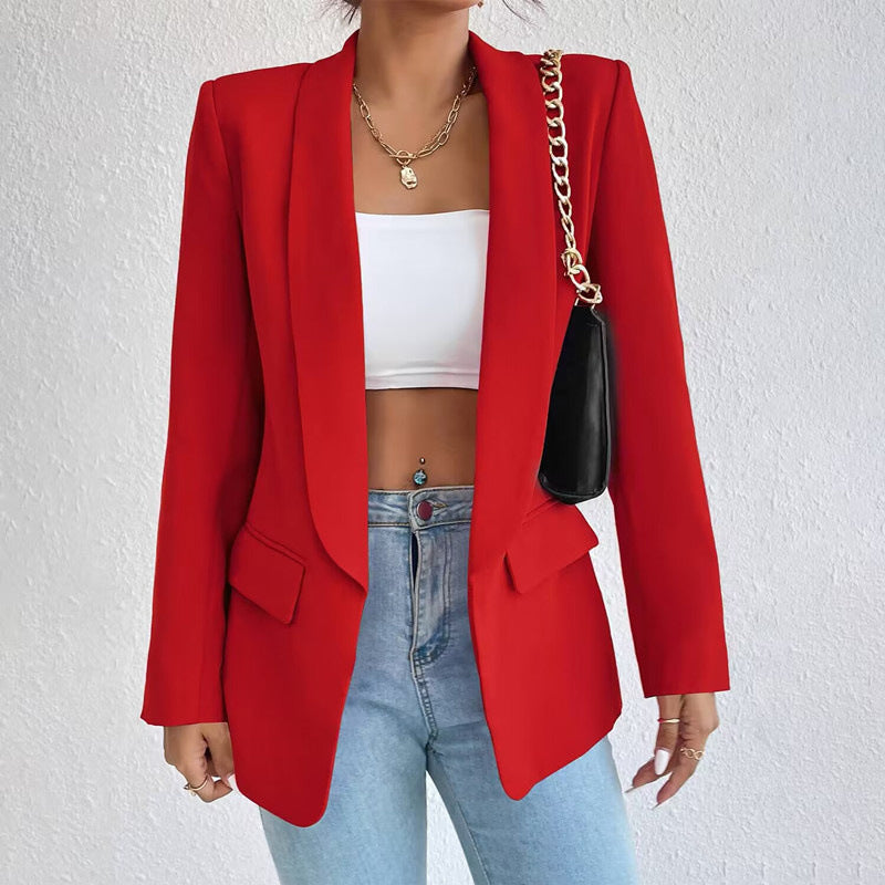 Avelena: Elegantes Blazer mit offenem Vorderteil und langen Ärmeln