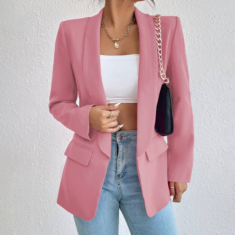 Avelena: Elegantes Blazer mit offenem Vorderteil und langen Ärmeln