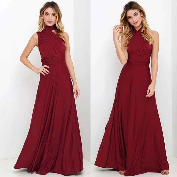Wickelkleid mit Riemen aus elastischem Stoff - Kuzan