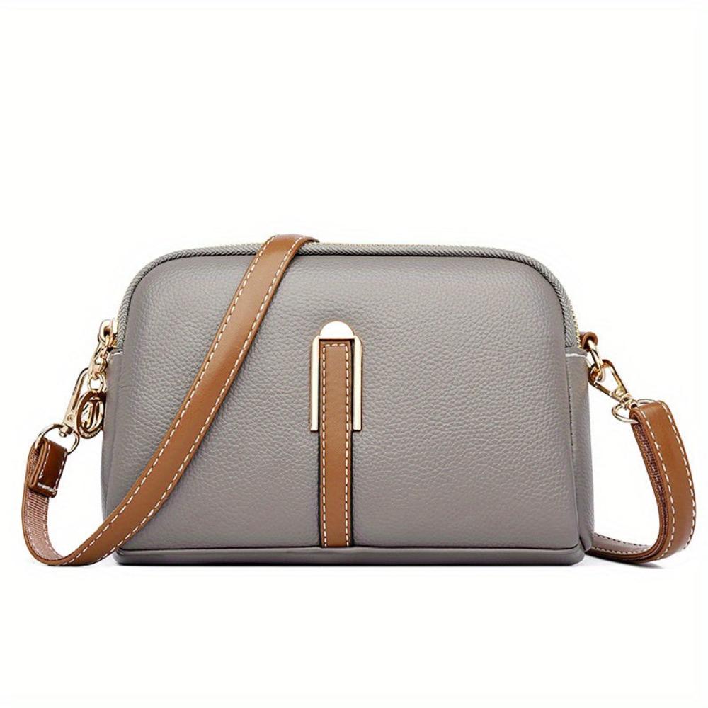 Amawinc Sac Bandoulière Vegan Compact Pour Quotidien Élégance Durable Sangle Réglable Fermeture Éclair Or