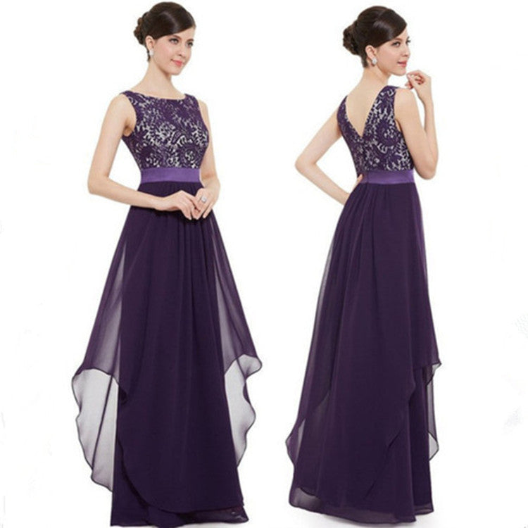 Chiffonkleid mit Spitze von Fudus