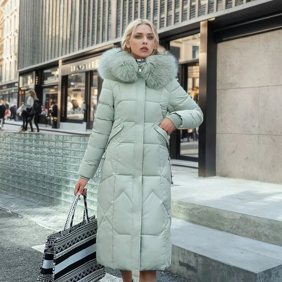 Hannah Manteau Matelassé Hiver Pour Femme Avec Capuche Bordée Élégante Et Chaude