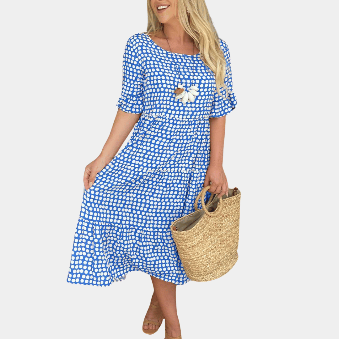 Robe Midi Été Daisy À Motif Marguerite Par Waylynn Légère Respirante et Confortable Pour Journées Ensoleillées