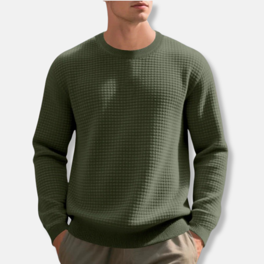 Sweatshirt Mélange De Coton Coupe Ample Col Rond Poignets Et Ourlets Côtelés Pour Tenue Décontractée