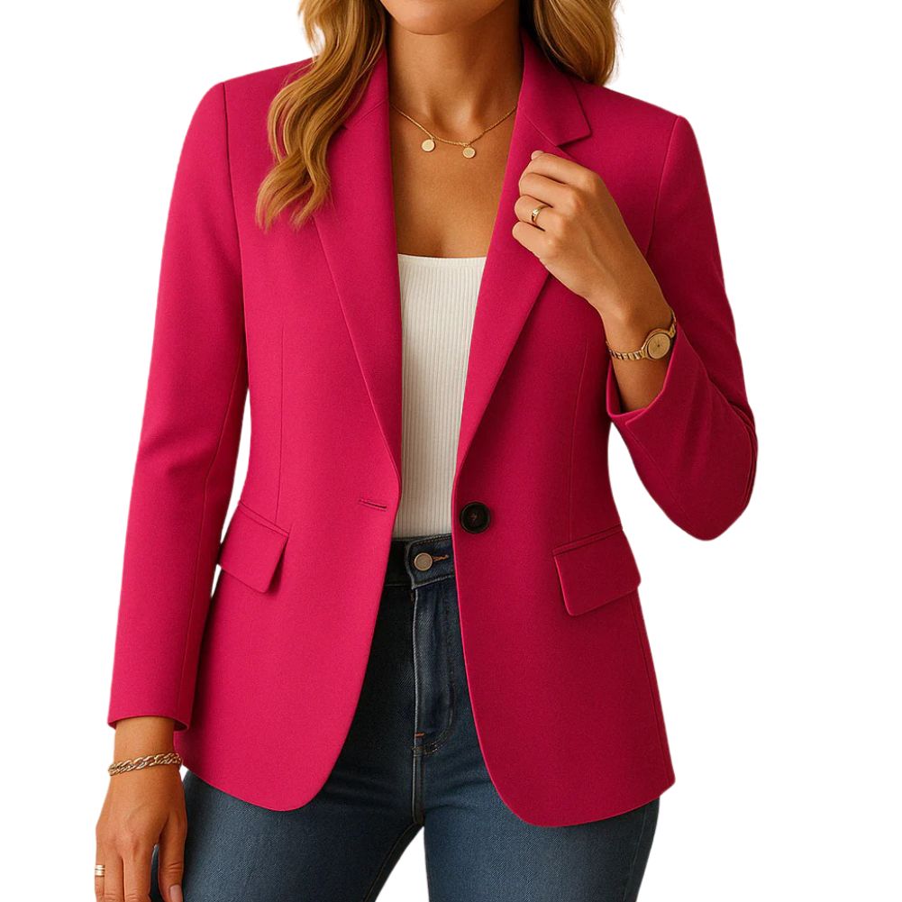 Veste Blazer Femme Cintrée Pour Travail et Quotidien Polyvalente Pour Réunions et Sorties Décontractées Amawinc