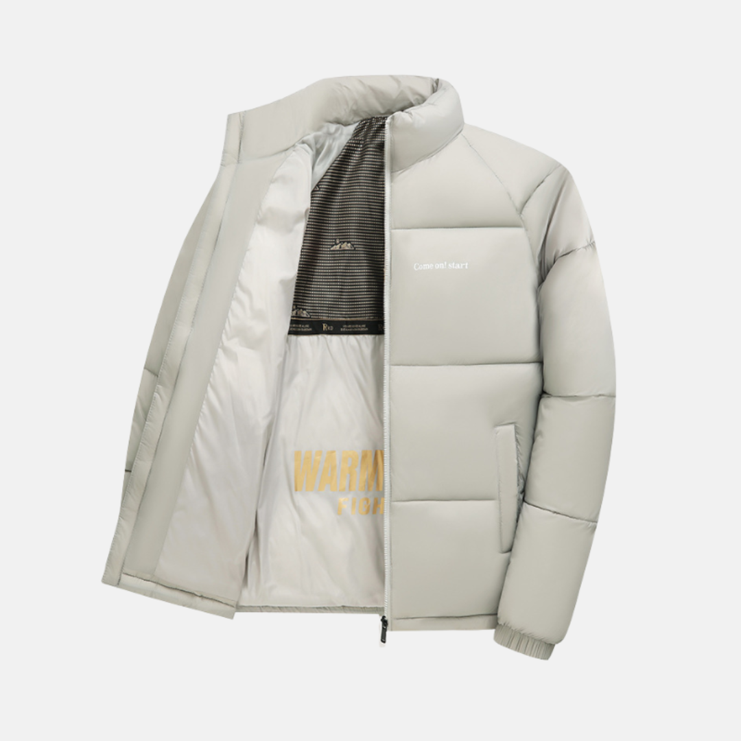 Manteau Matelassé Pour Homme Coupe Ample Résistant À L'Eau Col Montant Pour Automne Hiver