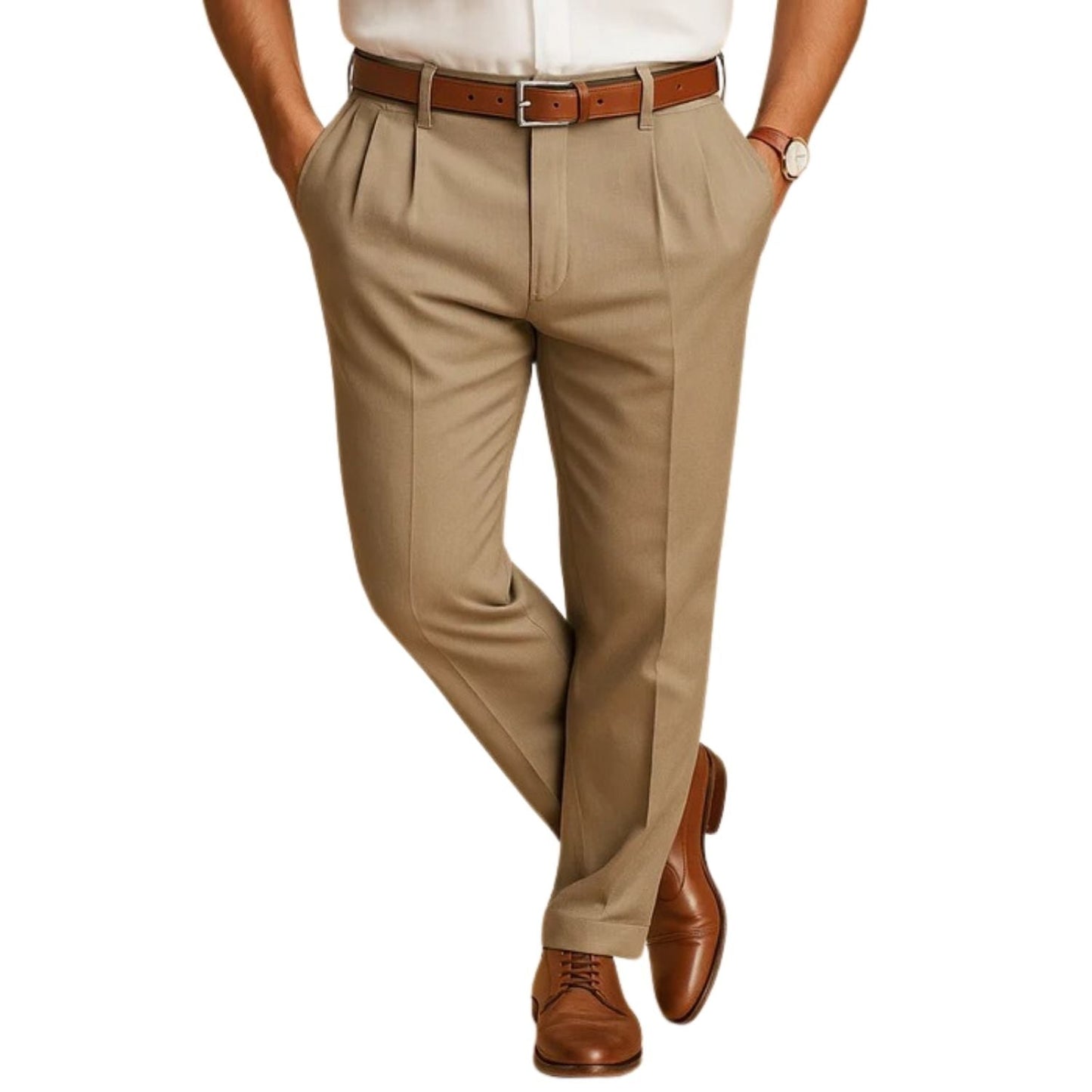 Pantalon Chino Classique Pour Homme Amawinc Travail Bureau Décontracté Polyvalent Et Quotidien