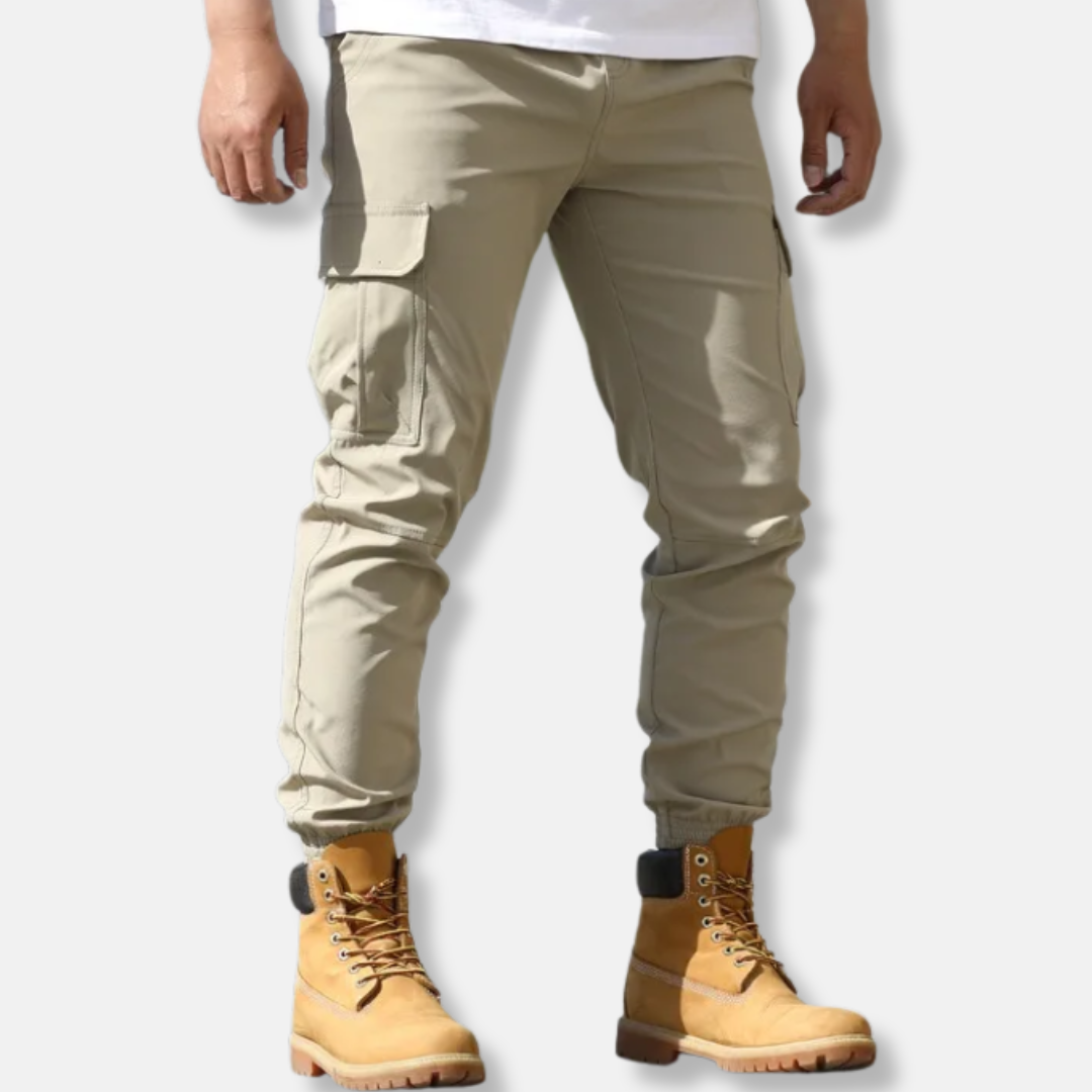 Pantalon Jogger Cargo Homme Amawinc Tissé Stretch Coupe Slim À Regular Ourlets Élastiqués À La Cheville