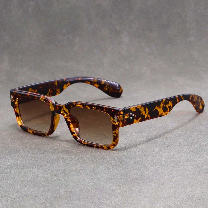 Lunettes de Soleil Rétro Alar Rectangulaires Protection Solaire Totale Lentilles Résistantes aux Rayures et aux Chocs