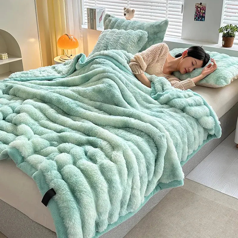 Couverture En Fausse Fourrure Moderne Avec Texture Pelucheuse Confort Doux Pour Salon Chambre Canapé