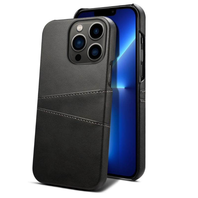 Pellaro iPhone Étui en Cuir Matte Profil Bas avec Poche Carte Minimaliste et Résistance aux Rayures