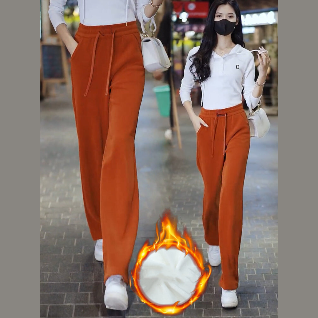 Damenshorts Lylia: Gerade Hose mit weiten Beinen und Kordelzug