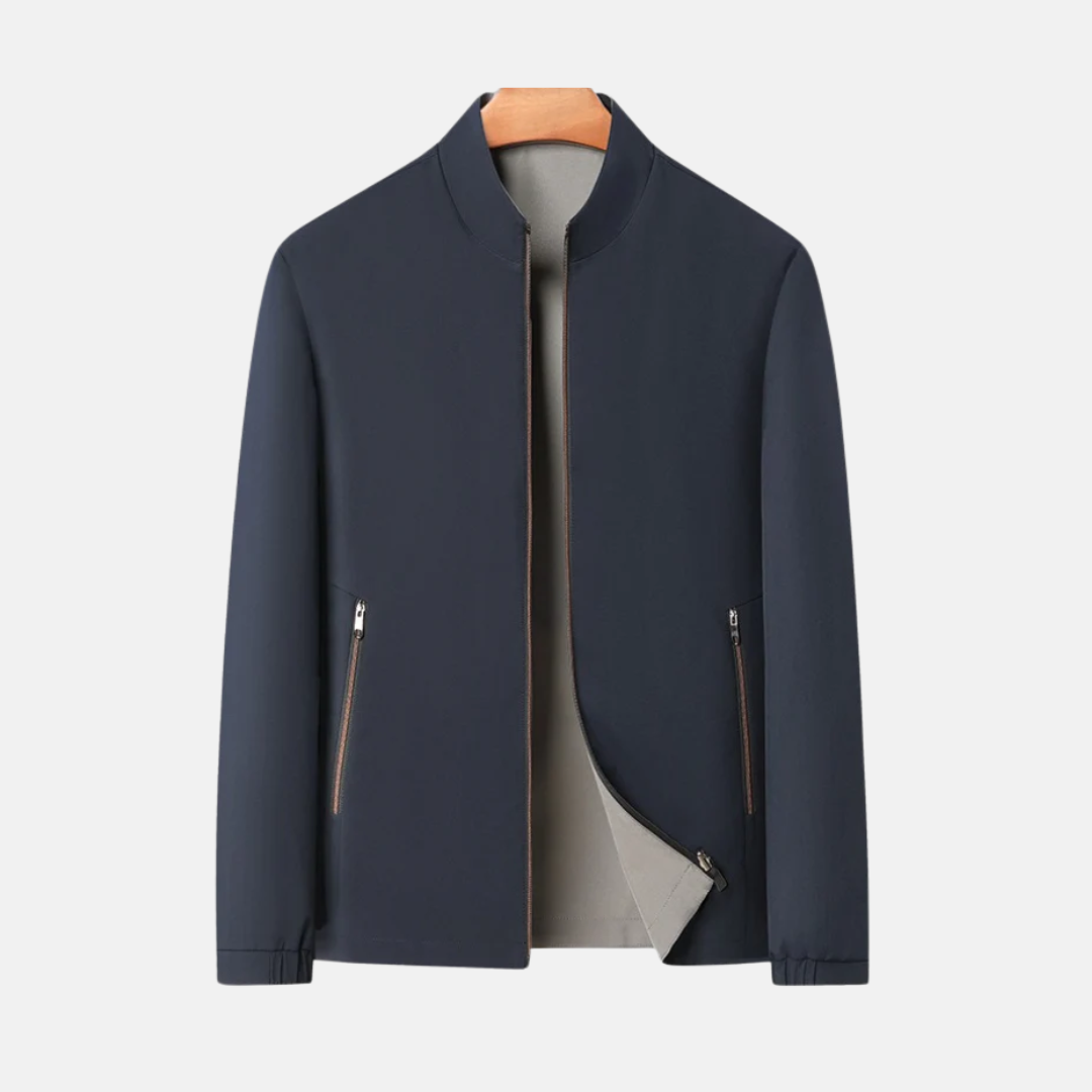 Veste Bomber Homme Nordisk Flair Coupe Regular Imperméable Au Vent Col Montant Poches Zippées