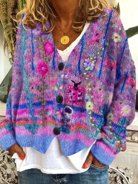 Damen Retro-Strickjacke von Quercina