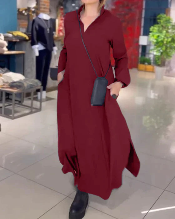 Elegantes langes Winterkleid von Izza