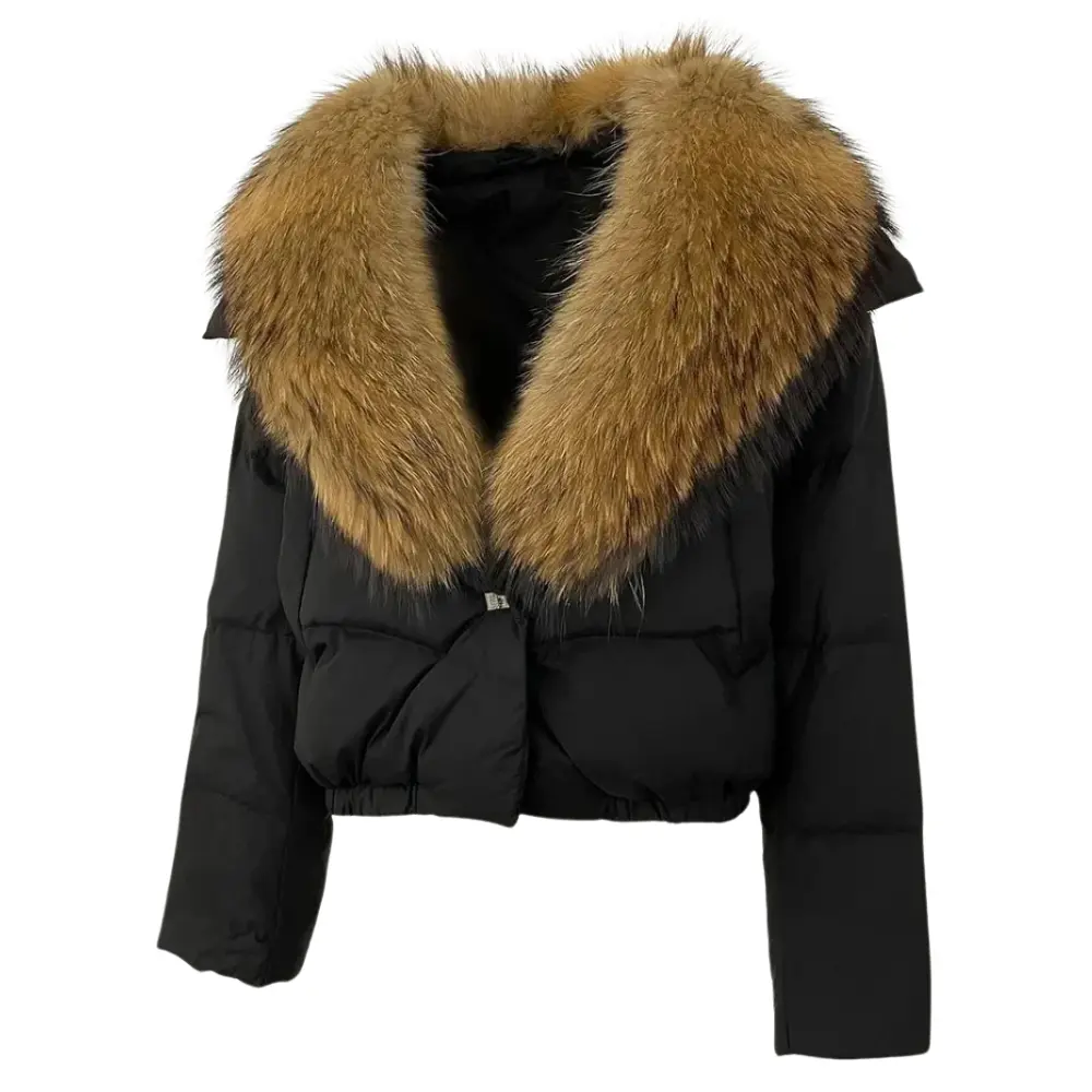 Mia Veste Puffer Femme Avec Col Fourrure Détachable Et Design Cintré Chaude Et Confortable