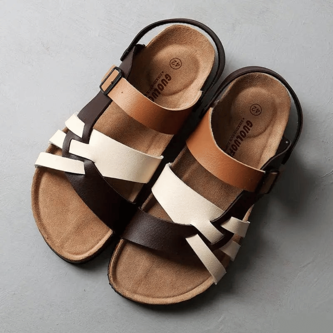 Reese Sandales Confortables Extérieures Avec Boucle Réglable Et Semelle Soutenante En Cuir