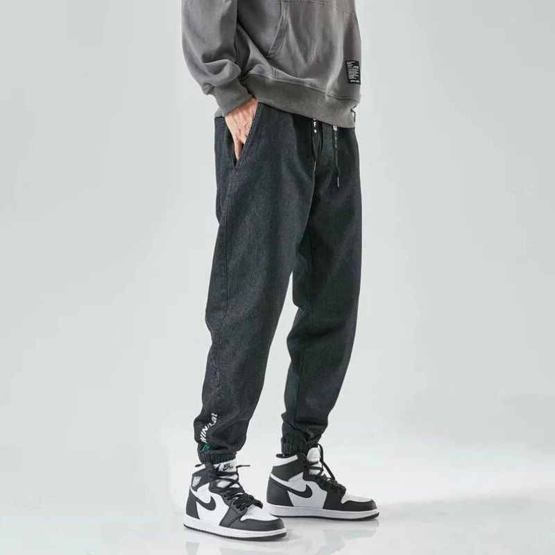 Joggers en Denim Luman Confort Supérieur Durable Retient Sa Forme à Chaque Portage pour Style Polyvalent