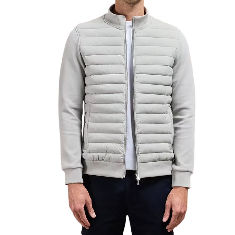 Doudoune Matelassée Léger Pour Homme Avec Col Haut Bleu Marine Pour Hiver Confortable