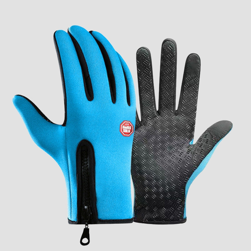Gants D'Hiver Étanches Coupe Vent avec Grip Fort Compatible Écran Tactile Confortables et Dextérité Totale
