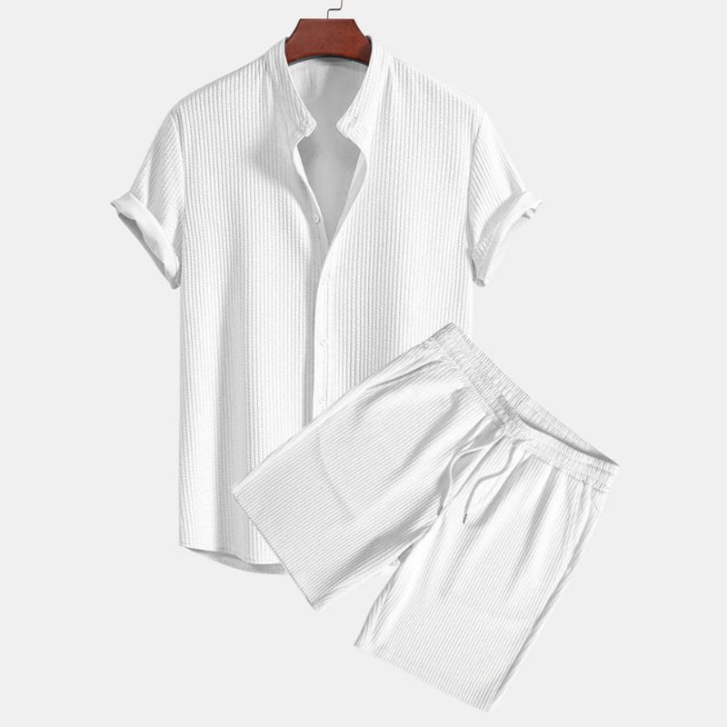 Ensemble Polo Deux Pièces Léger Et Tactile Avec Col Mandarin Confortable Et Respirant