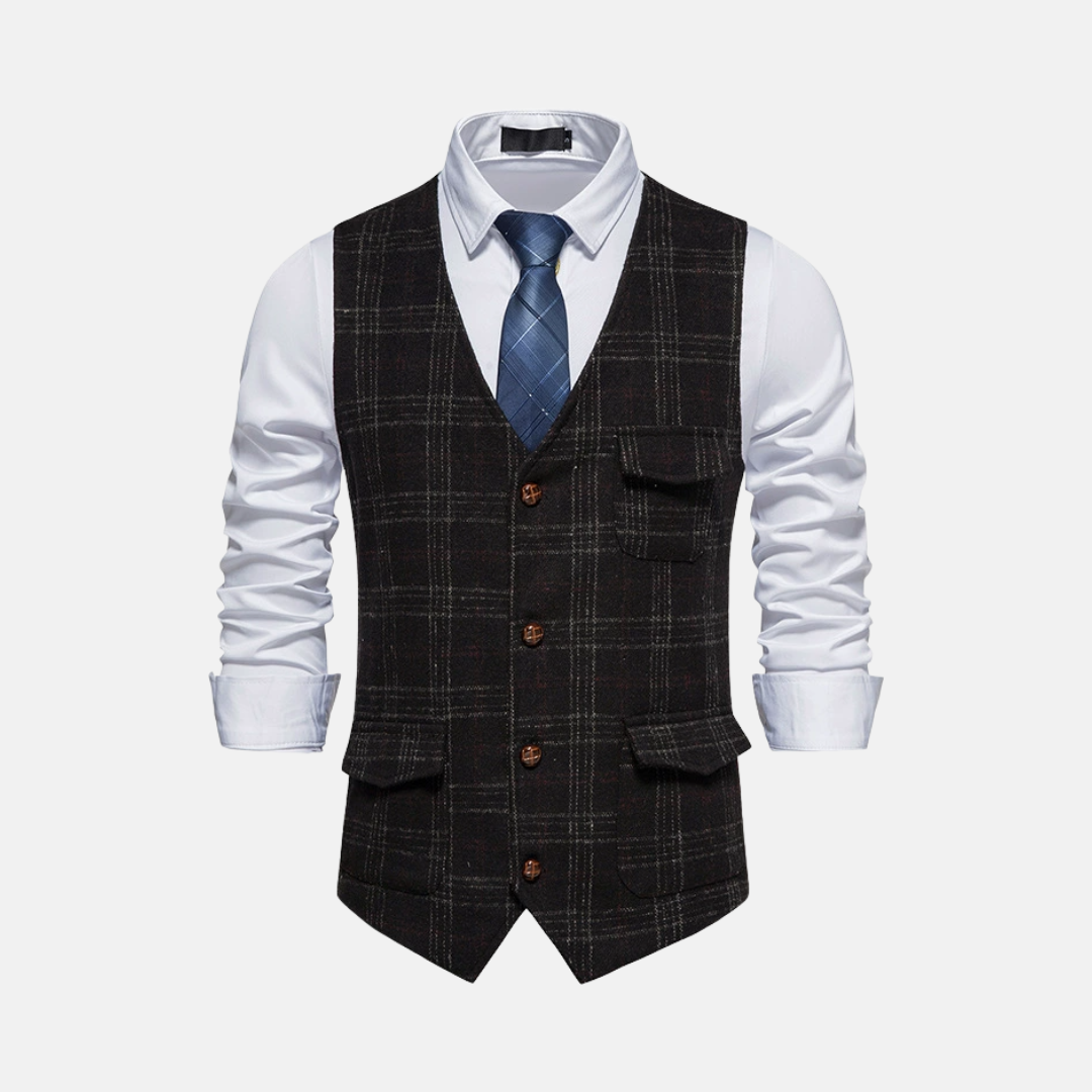 Gilet En Laine Homme Tailleur Slim Fit Col En V Longueur Taille Pour Tenue Décontractée Chic Affaires