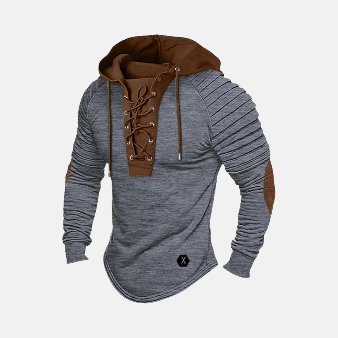 Arthur Sweat À Capuche Slim Fit Pour Homme Avec Lacets Au Col Et Manches Côtlées Longueur Hip