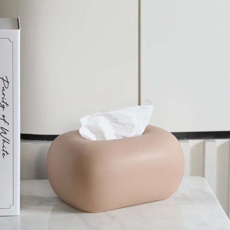 Terso Boîte À Mouchoirs En Céramique Artisanale De Haute Qualité Avec Finition Lisse Et Neutre