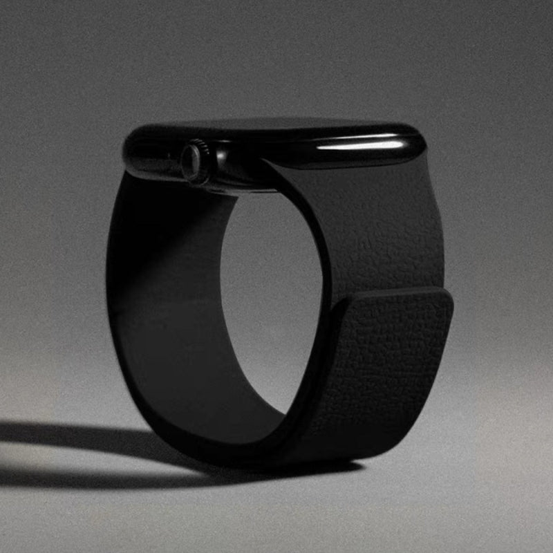 Bracelet Apple Watch Lunelink En Silicone Grainé Effet Cuir Avec Fermeture Magnétique Intégrée Conçu En France