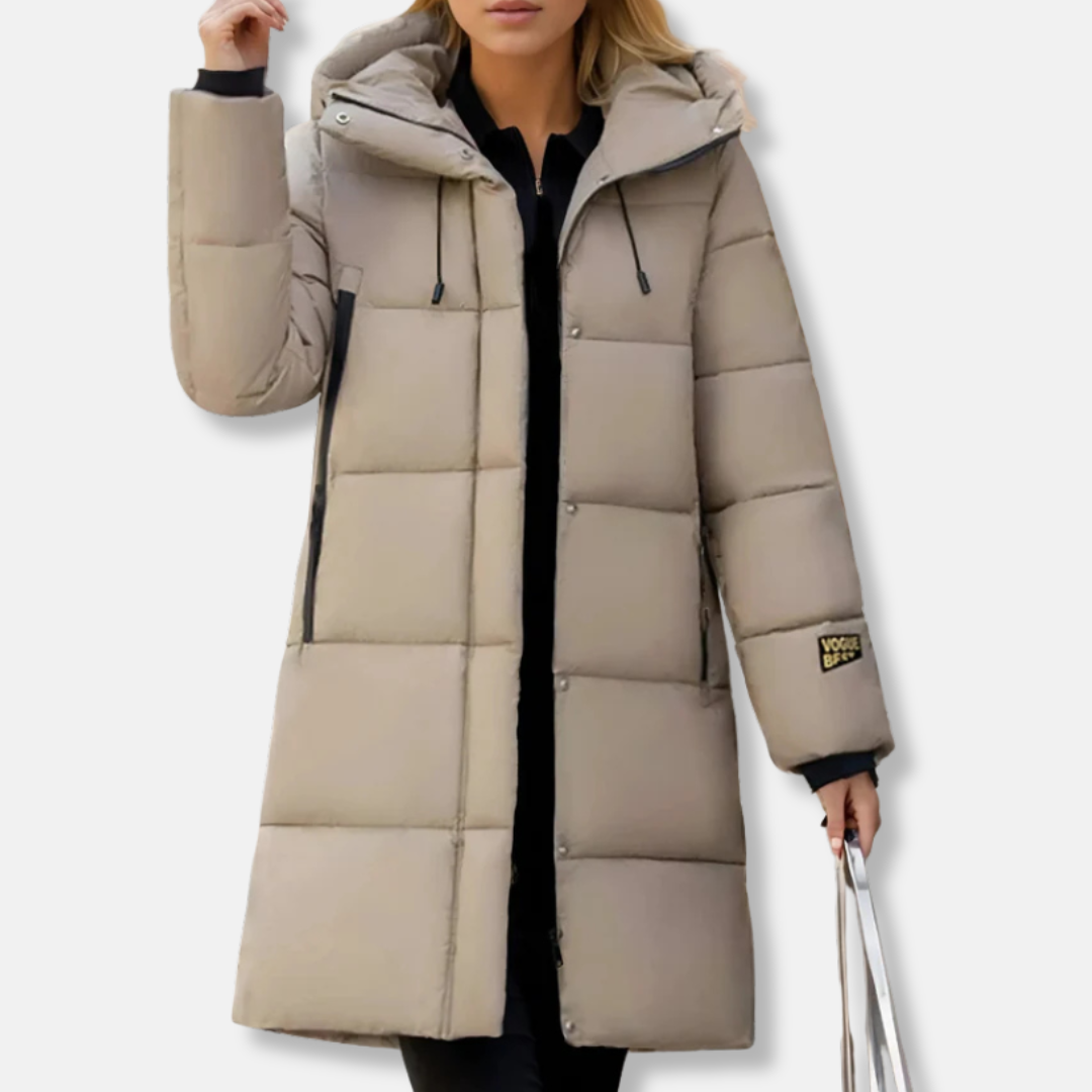 Doudoune Longue Pour Femme Matelassée Avec Capuche Coupe Vent Oversize Imperméable et Chaude