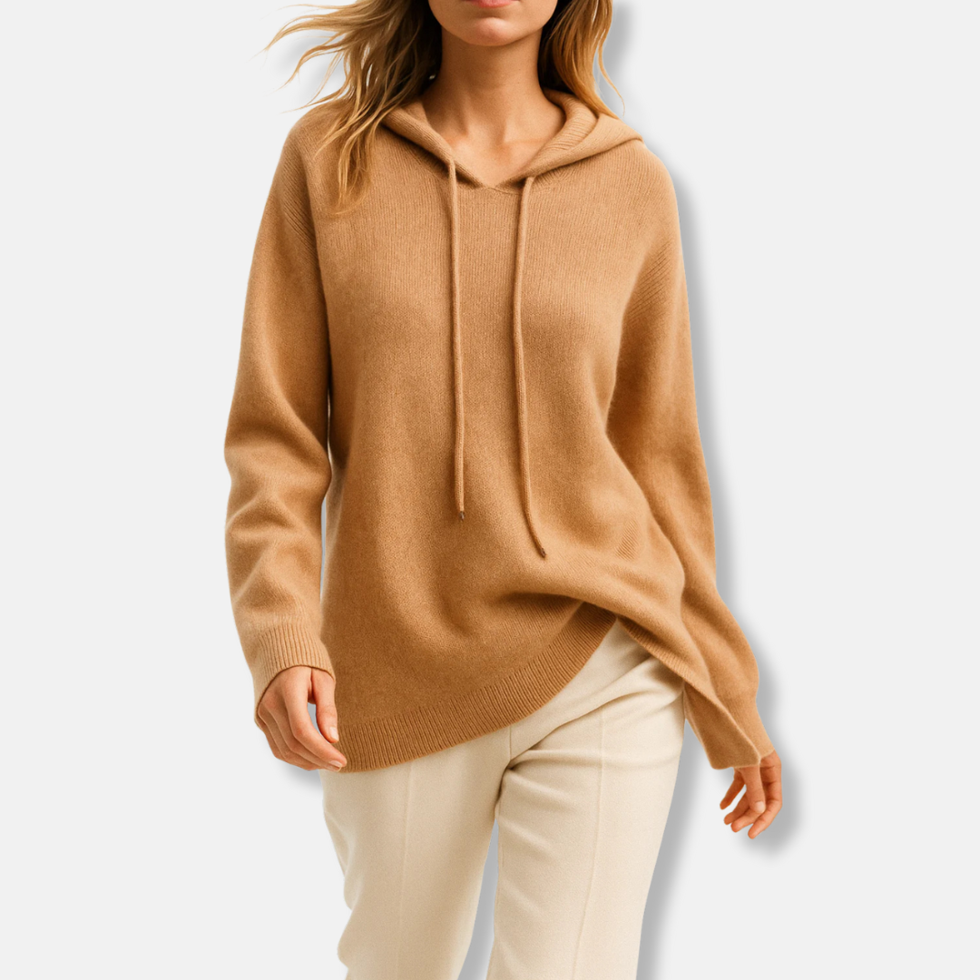 Hoodie Femme En Maille Coupe Décontractée Capuche Manches Raglan Longues Élégant Confortable Idéale Style Sophistiqué