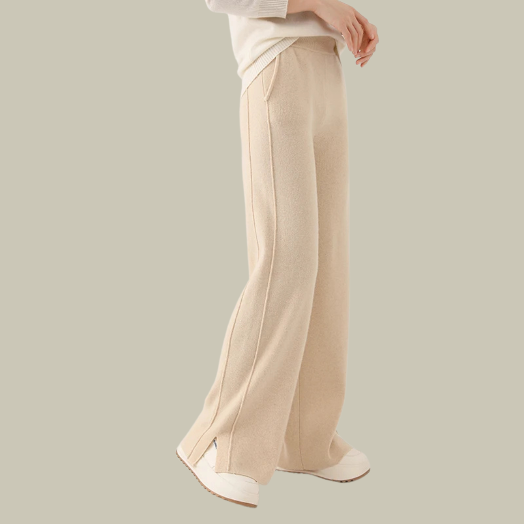 Jasmine Pantalon Femme Taille Haute En Laine Classique Élégant Amawinc Pour Tenue Professionnelle Et Quotidienne