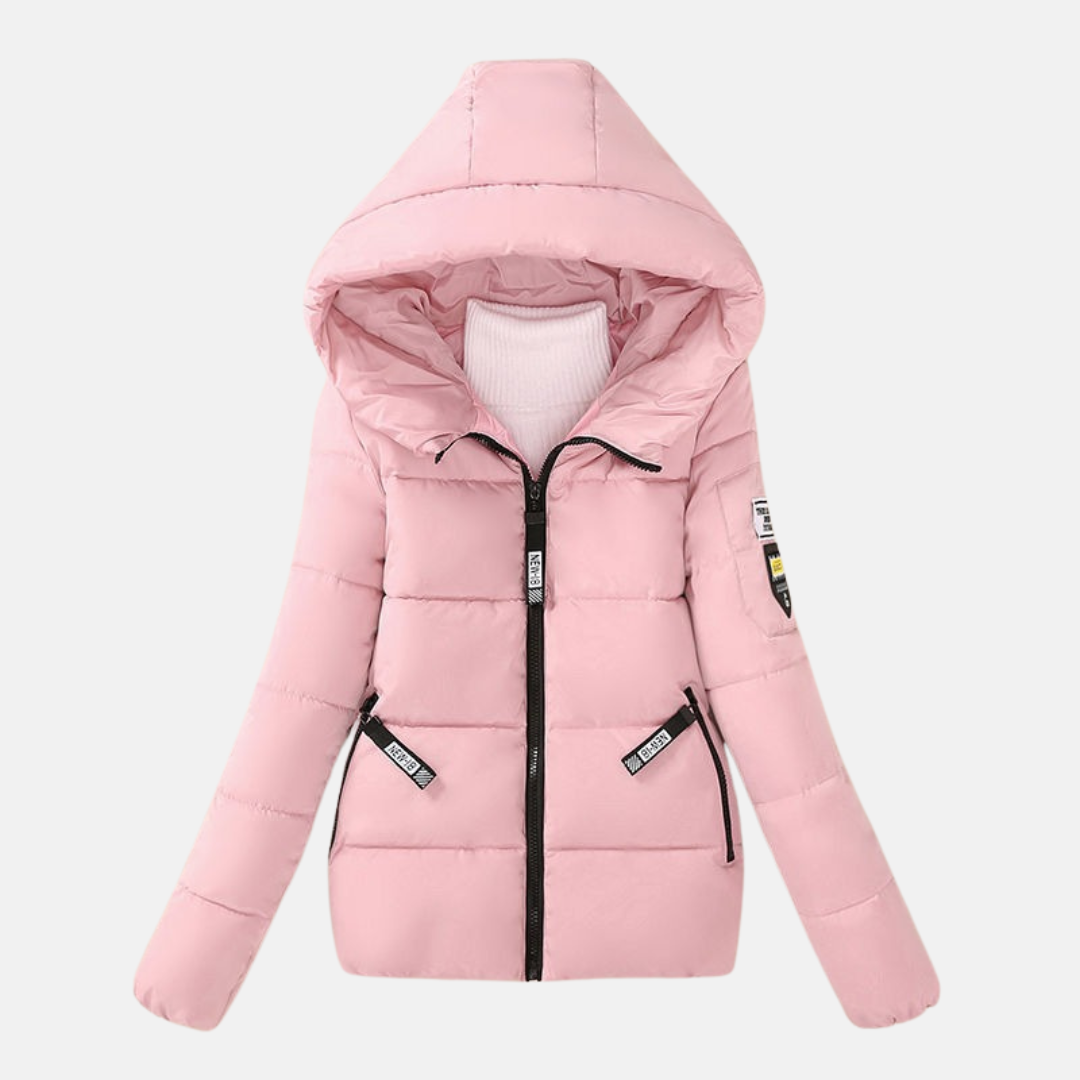 Manteau Matelassé Doudoune À Capuche Coupe Décontractée Fermeture Éclair Isolé Chaud Nordisk Flair