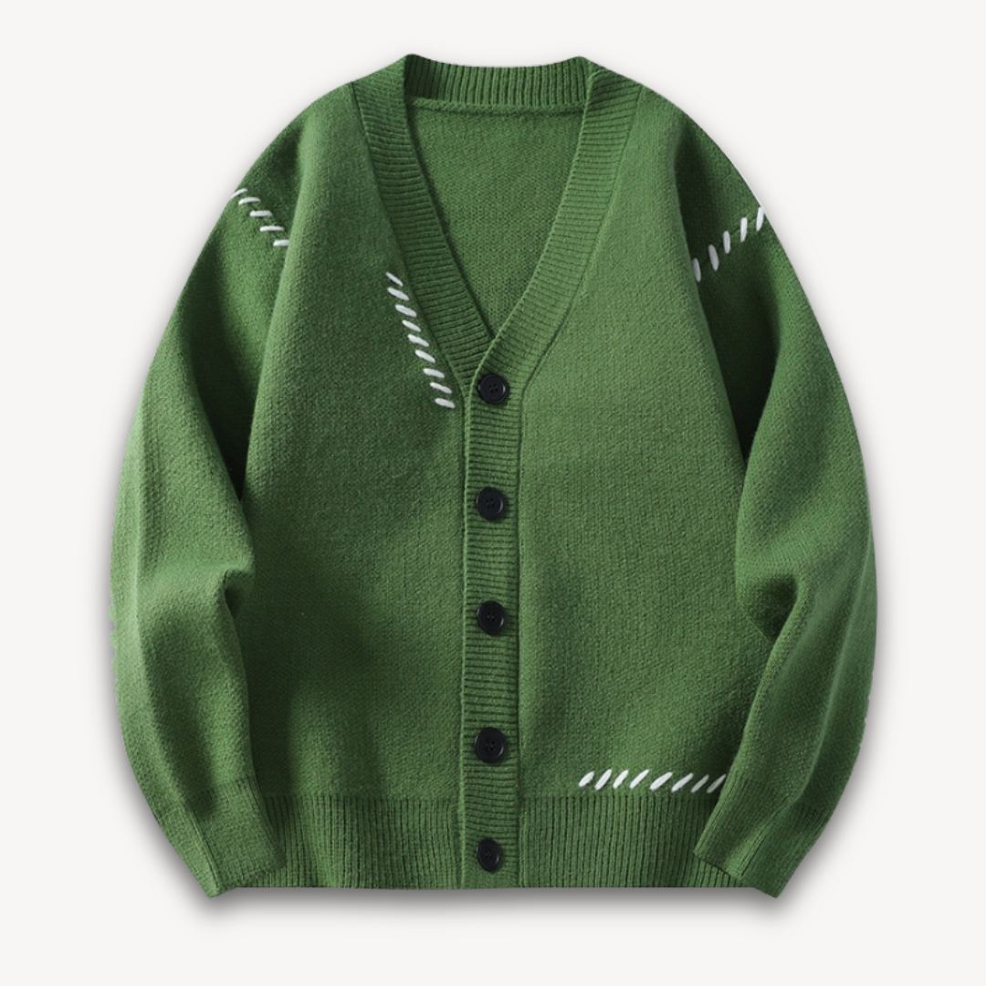Cardigan Homme Oversize En Maille Douce Avec Fermeture Par Bouton Crème Pour Look Décontracté