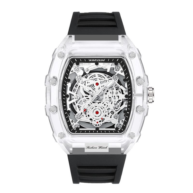 Montre Rylan Forge À Mouvement Visible Boîtier Transparent Étanche Résistance Aux Chocs Cœur Quartz Précision