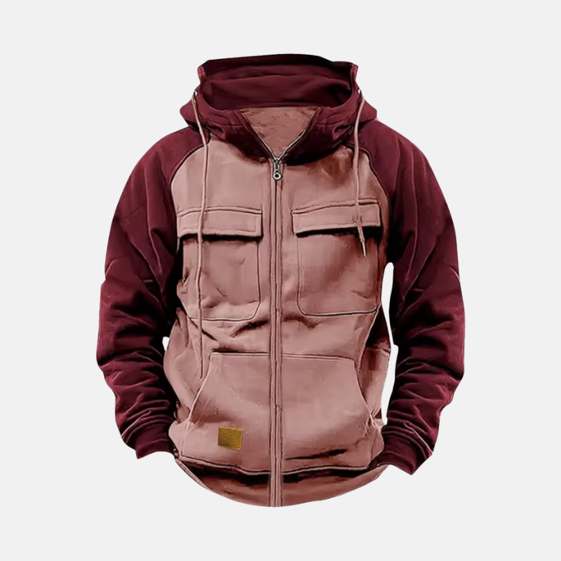 Pull À Capuche Homme En Tricot Mélangé Coupe Décontractée Longueur Hip Avec Cordons Athleisure Casual