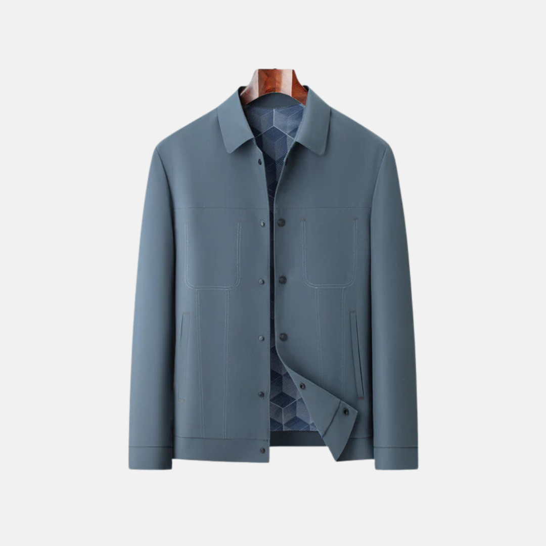 Veste Décontractée Pour Homme À Boutonnage Avant Doublure À Motifs Longueur Hanche Nordisk Flair Par Amawinc