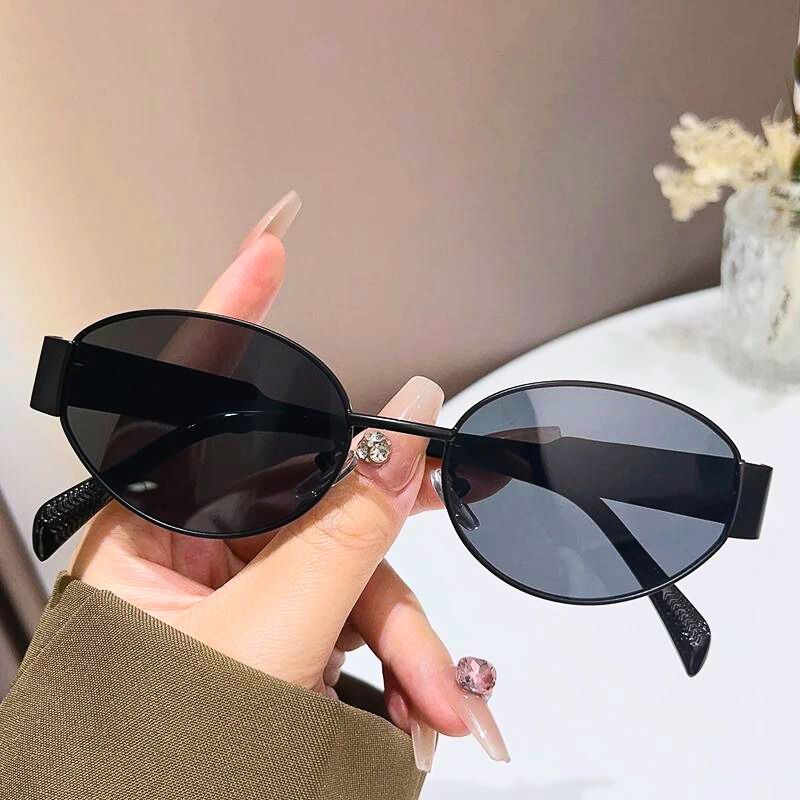 Rhyse Shades Lunettes De Soleil À Monture Métal Et Verres Ovales Protection Solaire Totale Design Polyvalent Et Durable