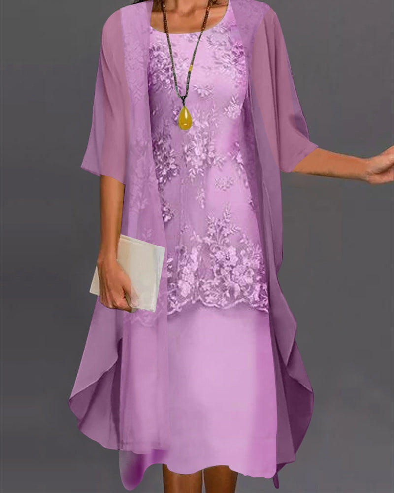 Umaria: Elegantes Chiffon-Ensemble, luftig und raffiniert