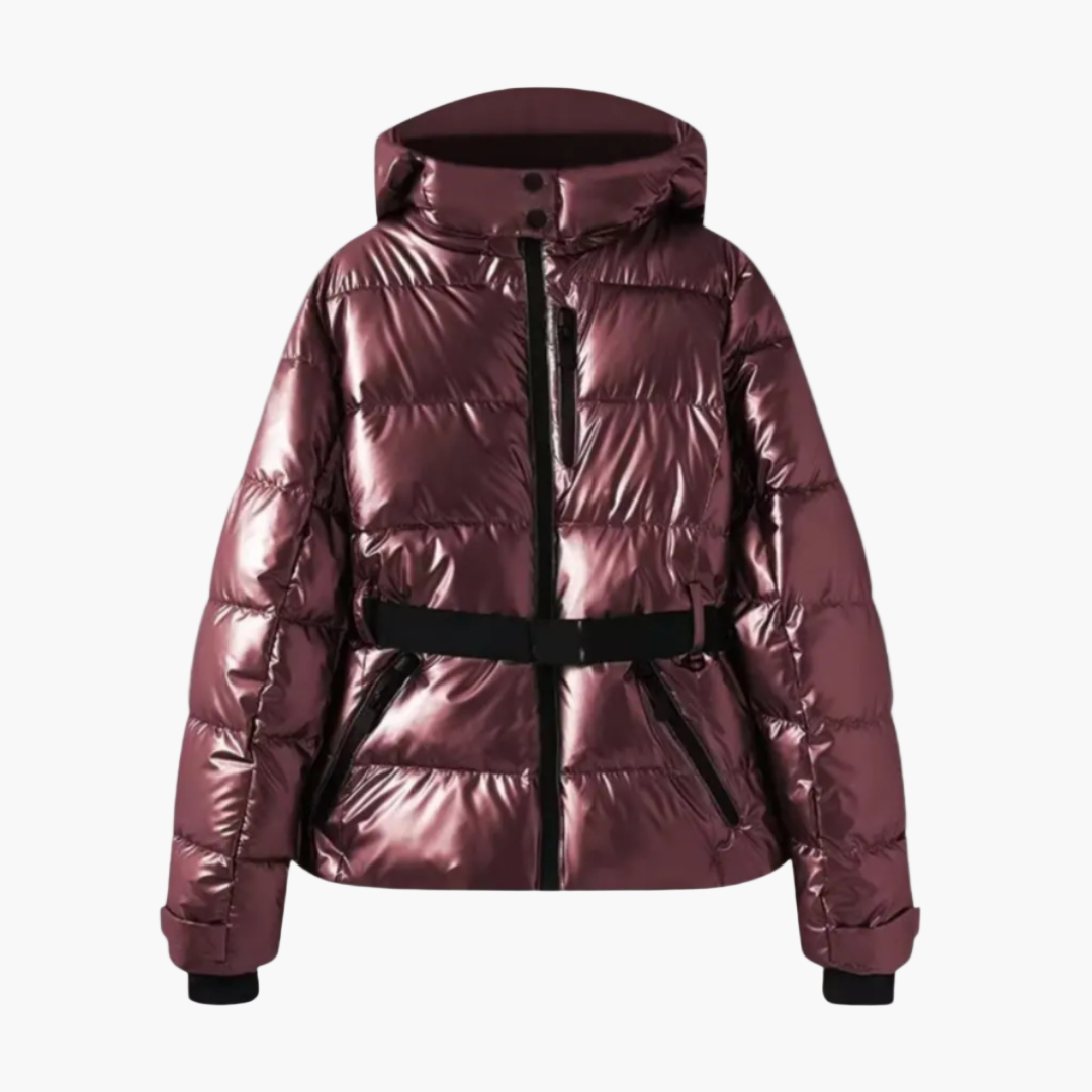 Nicole Manteau Hiver Matelassé Capuche Cintré Avec Ceinture Et Poches Pour Femmes Confort Et Style