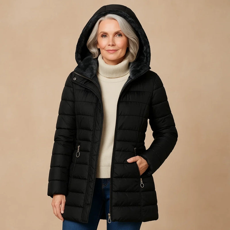 Nuvra Manteau D'Hiver Avec Doublure Peluche Et Capuche Oversize Pour Le Froid Extrême