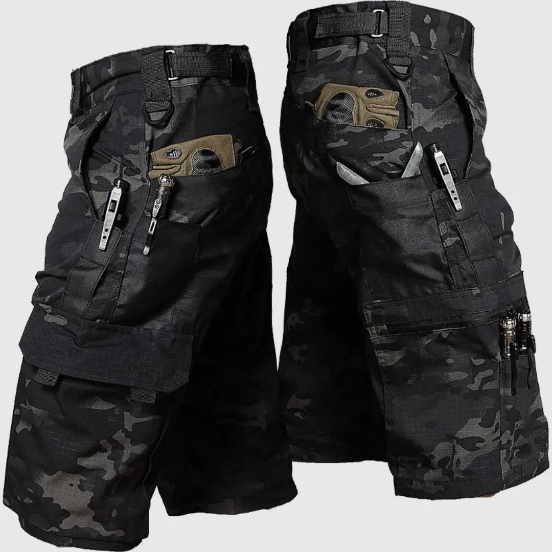 Bradley Scout Duty Camouflage Cargo Shorts Avec Poches Sécurisées Et Coutures Renforcées Pour Activités Extérieures
