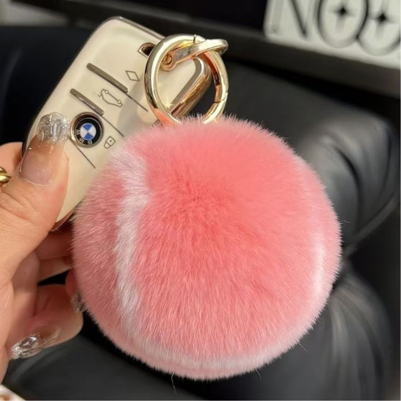 Porte Clés En Peluche Balle De Tennis Amawinc Texture Ultra Douce Avec Fermoir Doré Et Design Vif