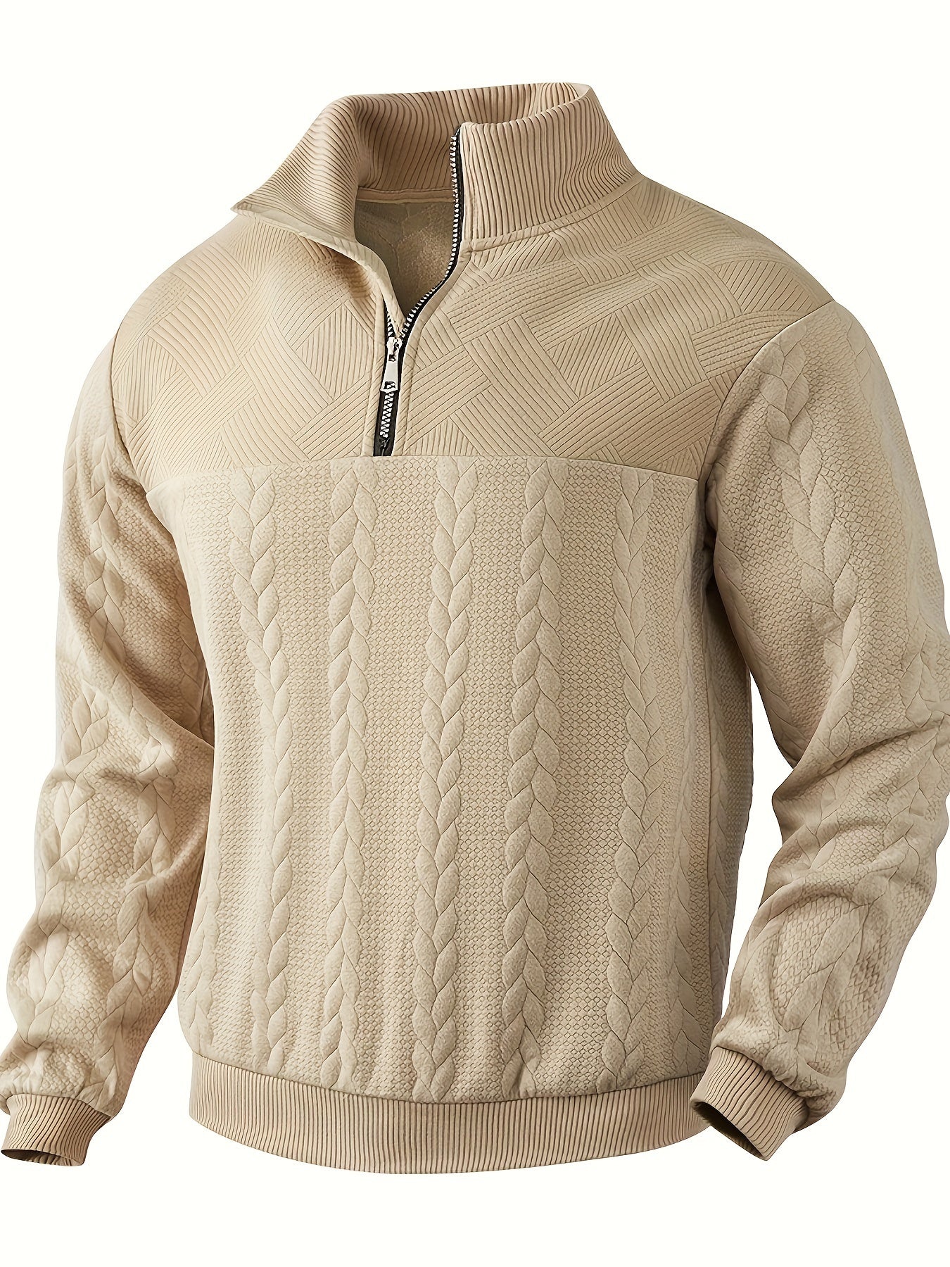 Alain™ –  Herren-Pullover aus Kaschmir mit Vintage-Reißverschluss