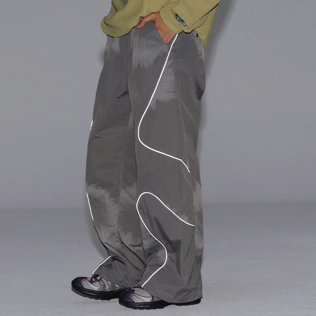 Pantalon Strata Réfléchissant En Nylon À Séchage Rapide Avec Bandes Réfléchissantes Taille Élastique Coupe Décontractée