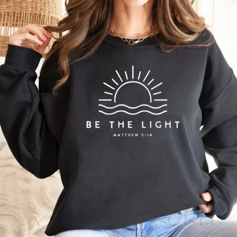 SoulWear Sweatshirt Soyez La Lumière Pour Femmes Inspiré Par Matthieu 5 14 Confortable Et Durable